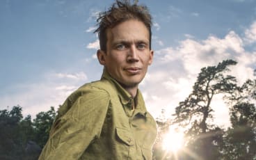 Porträtt Jon Svednells med levercancer